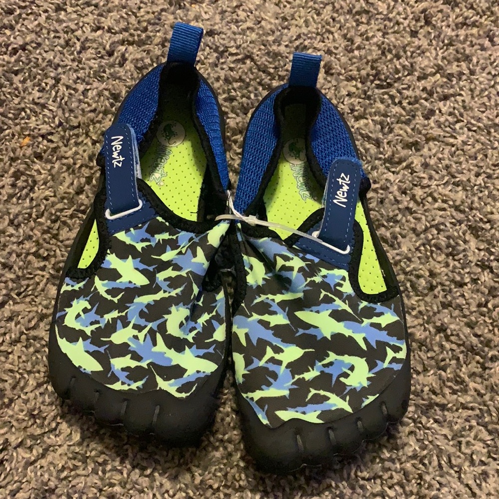 Newts water shoes size 13 with shark print